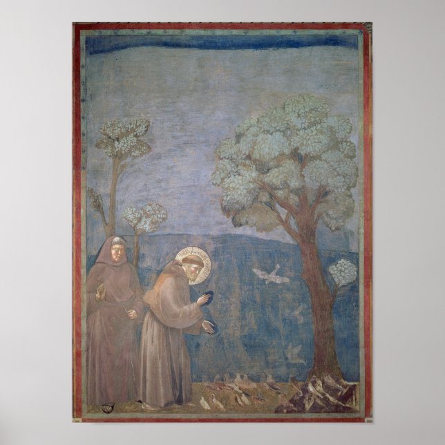 Póster Predicación de San Francisco a las aves, 1297-99 (Frente)