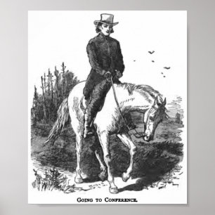 Póster Predicador del montar a caballo del circuito