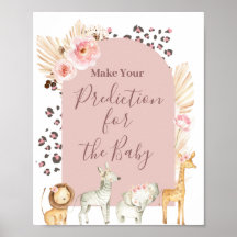 Predicciones de Boho Safari Animales para el Poste