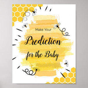 Póster Predicciones de color de agua de abeja para el beb