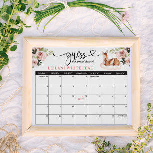 Póster Predicciones Poster de Baby Shower Oh venado