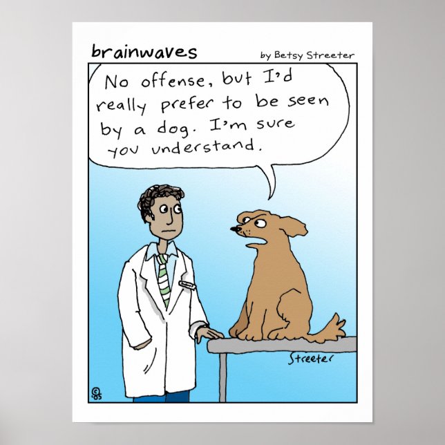 Póster Preferiría ser visto por un perro (Frente)