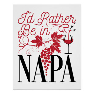 Póster Prefiero estar en Napa
