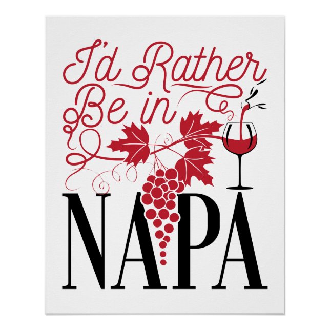 Póster Prefiero estar en Napa (Anverso)