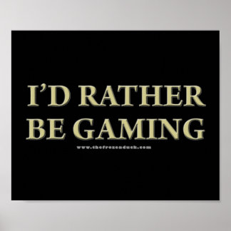 Póster Prefiero estar jugando