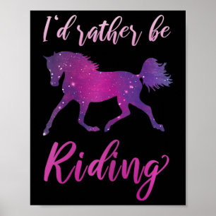 Póster Prefiero Estar Montando A Caballo Amante