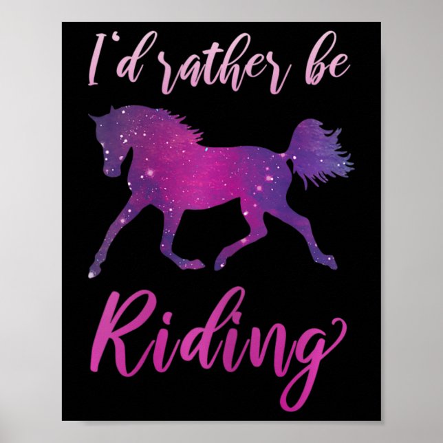 Póster Prefiero Estar Montando A Caballo Amante (Frente)