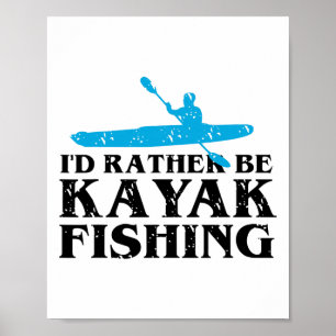Póster Prefiero Pescar en Kayak Cute Amor Por Kayak Gif