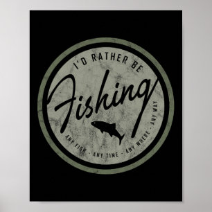 Póster ¡Prefiero Pescar! Retro