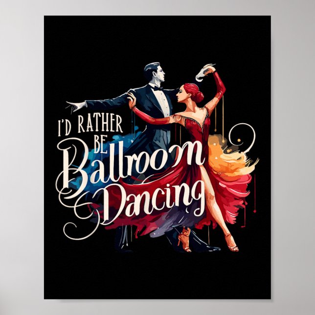 Póster Prefiero ser bailarín de baile de salón (Frente)