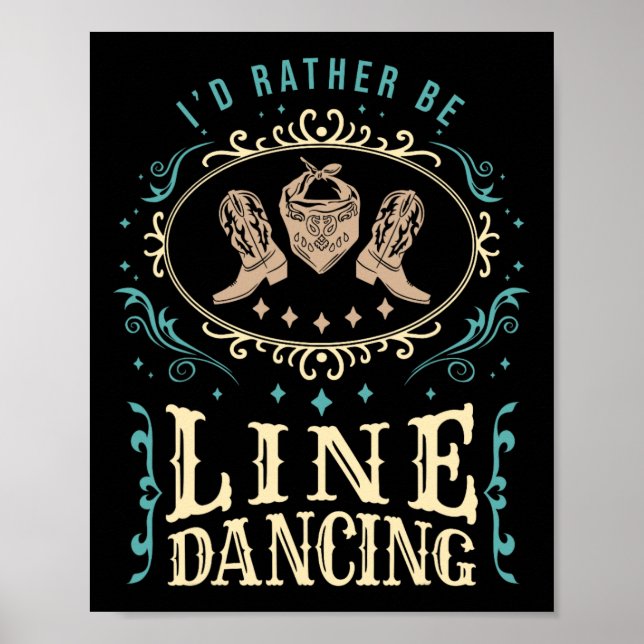 Póster Prefiero ser bailarina de línea divertida (Frente)