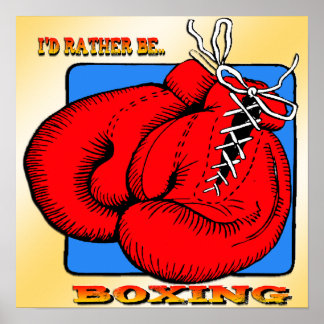 Póster Prefiero ser Poster de boxeo