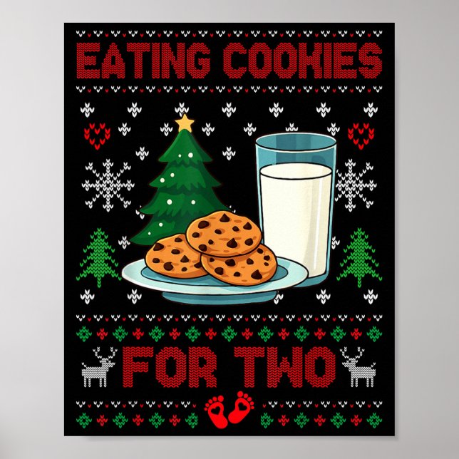 Póster Pregnancy New Mom Baby Pregnant Christmas Couples  (Frente)