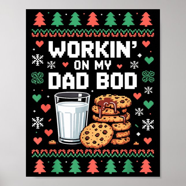 Póster Pregnancy New Mom Baby Pregnant Christmas Matching (Frente)