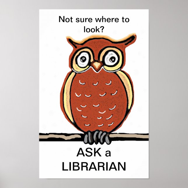 Póster Pregúntale a un bibliotecario (Frente)