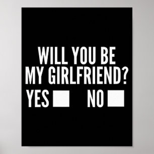 Póster Pregúntale ¿Serás Mi Novia Cute San Valentín