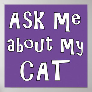 Póster Pregúntame sobre mi gato