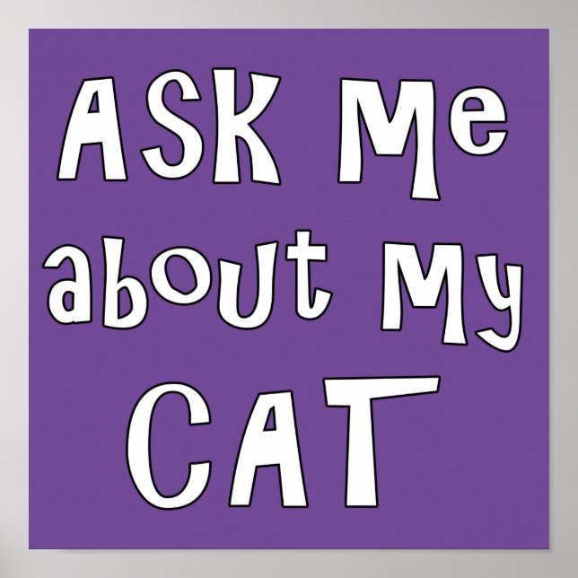 Póster Pregúntame sobre mi gato (Frente)