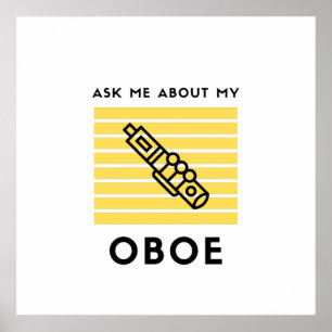 Póster Pregúntame sobre mi oboe