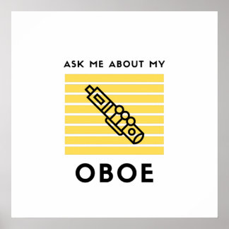 Póster Pregúntame sobre mi oboe