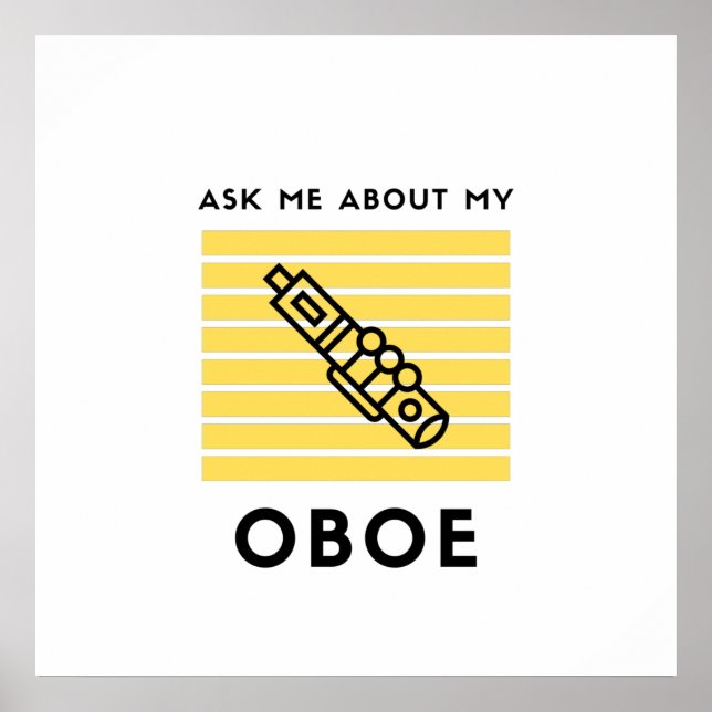 Póster Pregúntame sobre mi oboe (Frente)