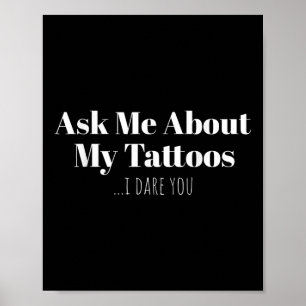 Póster Pregúntame sobre mis tatuajes, te atrevo a diverti