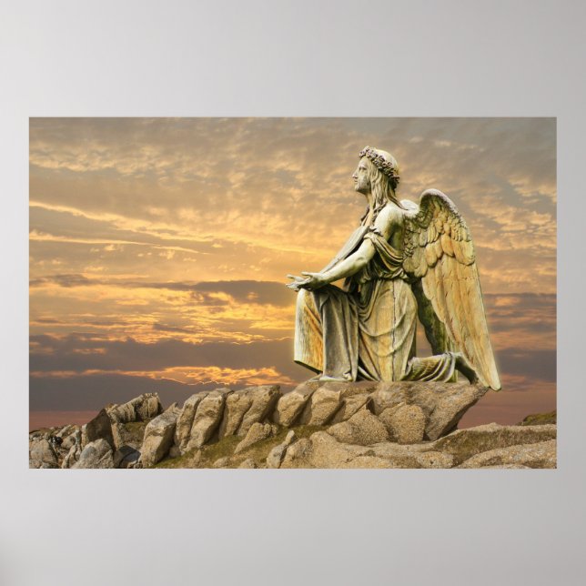 Póster preguntando a angel poster (Frente)