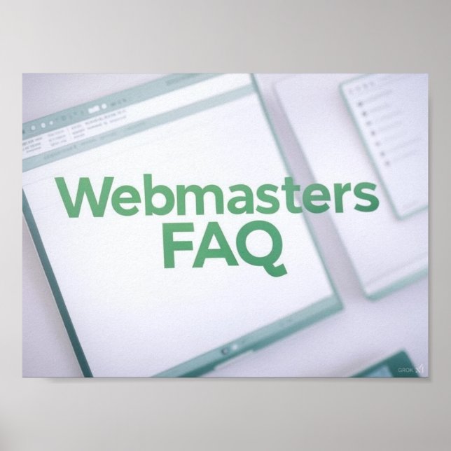 Póster Preguntas frecuentes de WebMasters (Frente)
