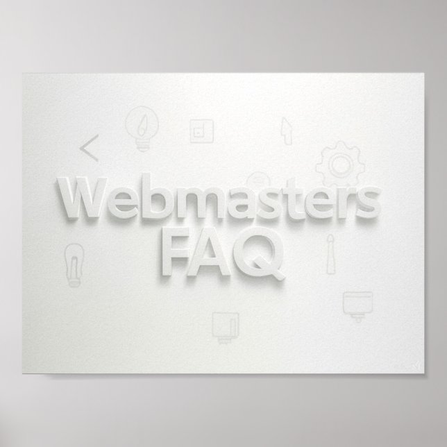 Póster Preguntas frecuentes de Webmasters (Frente)