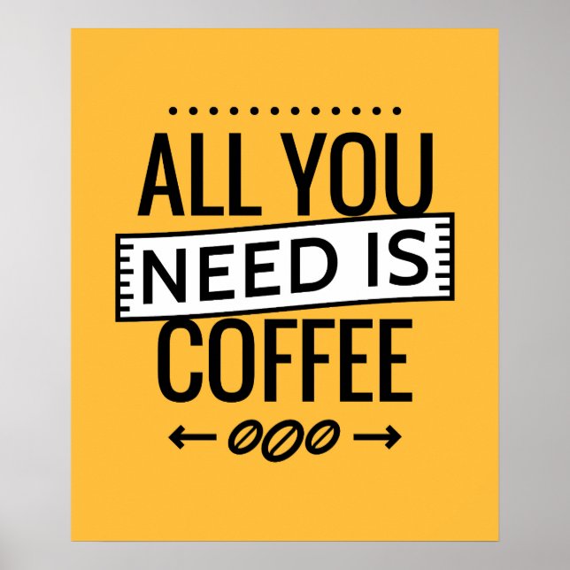 Póster Preguntas que todos necesitan café (Frente)