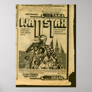 Póster Premier 1973 de la película de Wattstax del poster