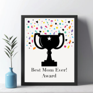 Póster Premio a la mejor mamá de todos los tiempos
