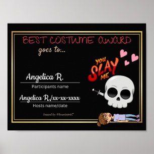 Póster Premio al mejor traje