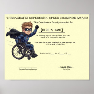 Póster Premio Campeón de Velocidad Supersónica