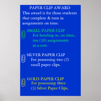 Póster Premio Clip de papel