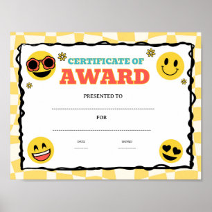 Póster premio de logro de clase divertido editable