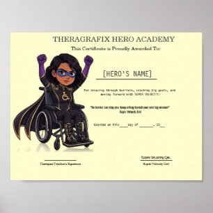 Póster Premio de Terapia Pediátrica por Velocidad y Coord