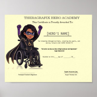 Póster Premio de Terapia Pediátrica por Velocidad y Coord