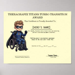 Póster Premio de Transición Turbo Theo Educación Especial
