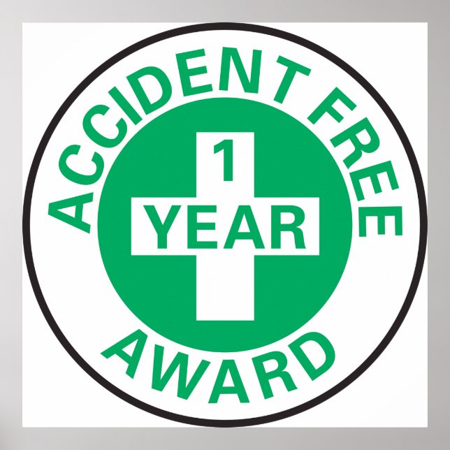 Póster Premio gratuito de accidentes (Frente)
