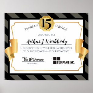 Póster Premio universal de aniversario para empleados de