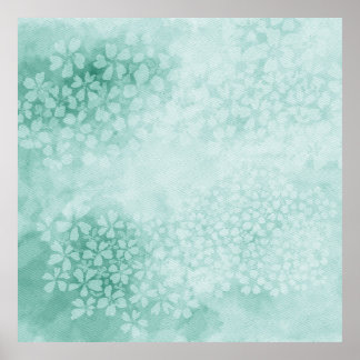 Póster Premios de color de agua en verde esmeralda | 1x1 