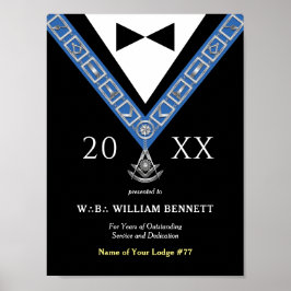Póster Premios Masonic | Joyas Masón Maestras del Pasado