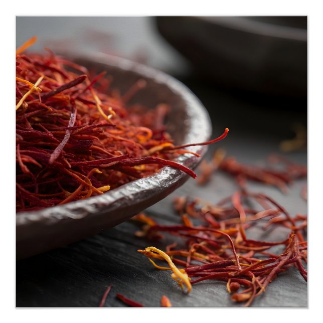 Póster Premium Saffron Threads Extreme Macro Close Up Lux (Anverso)