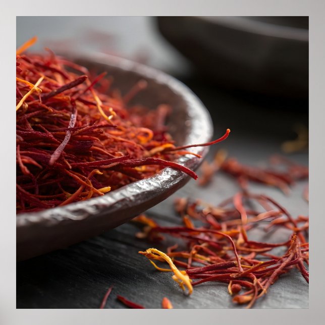 Póster Premium Saffron Threads Extreme Macro Close Up Lux (Frente)