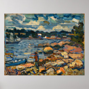 Póster Prendergast - Brooksville Maine (River Rocks)