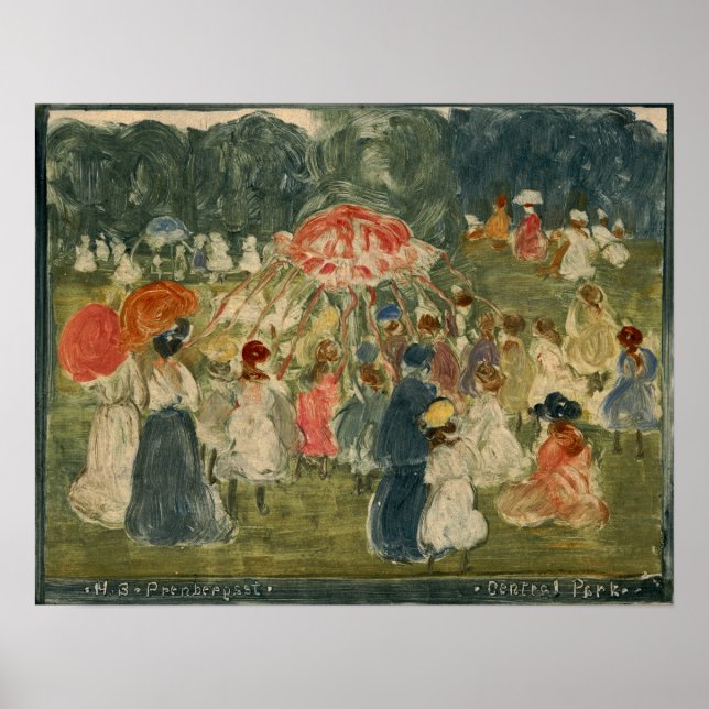 Póster Prendergast - Central Park 1901 (Frente)