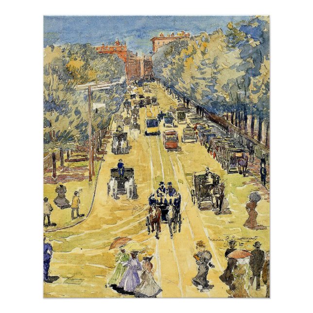 Póster Prendergast - Charles Street, Boston, (Anverso)