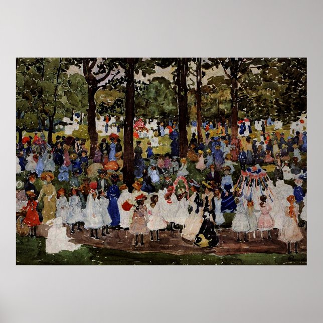 Póster Prendergast - Día de Mayo, Central Park (Frente)