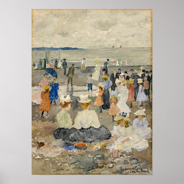 Póster Prendergast - En la playa (Frente)